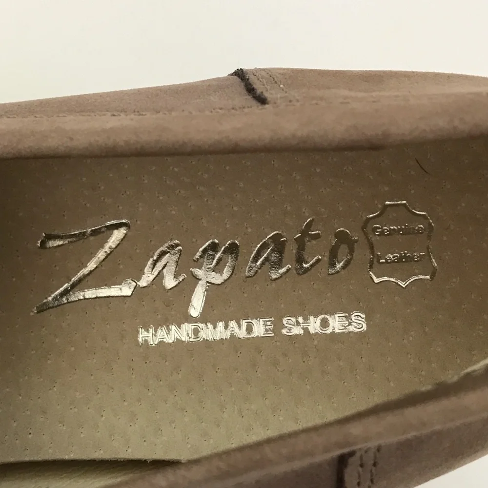 ZAPATO Leather Pump Loafer Tan Women’s Size 9.5 EU 40